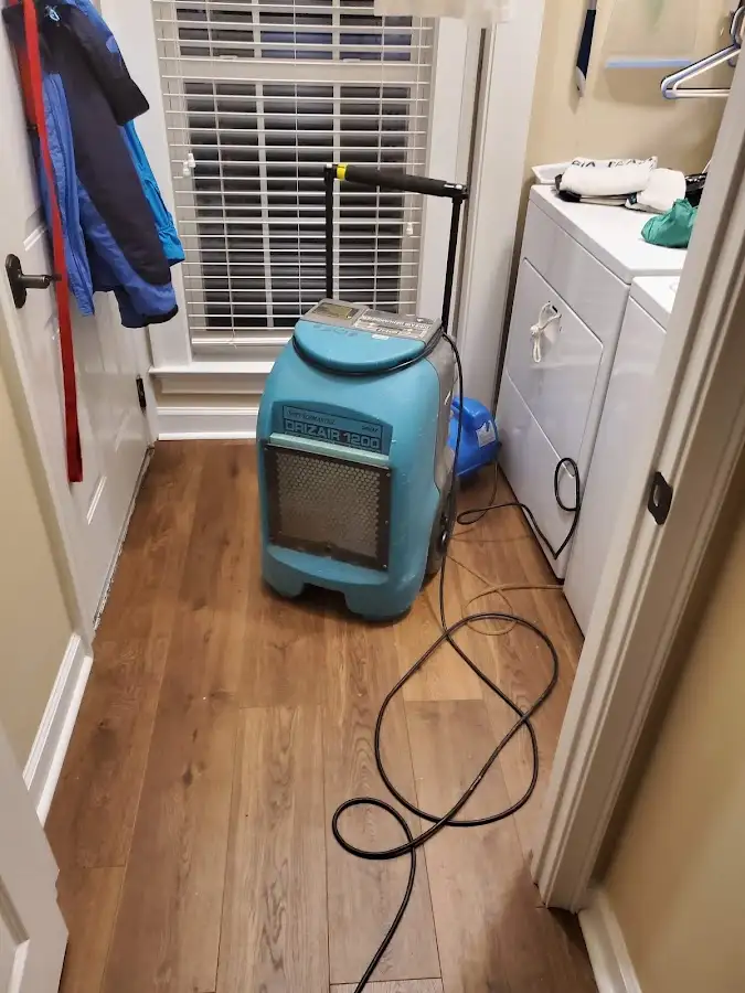 Commercial dehumidifier deployed for Flood Damage Cleanup in Vashon